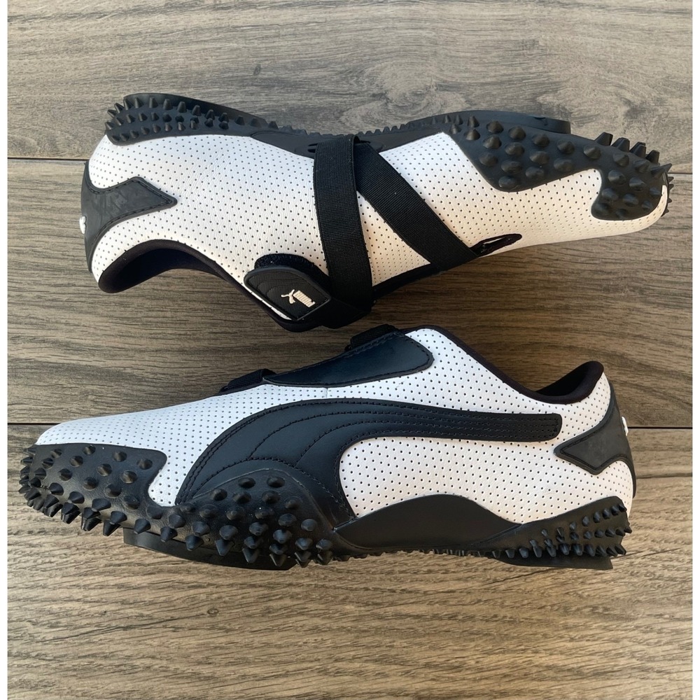 Puma Mostro Perforated Leather Men 8.5 White Black 397331-01 Low Sneakers NEW - Picture 8 of 15